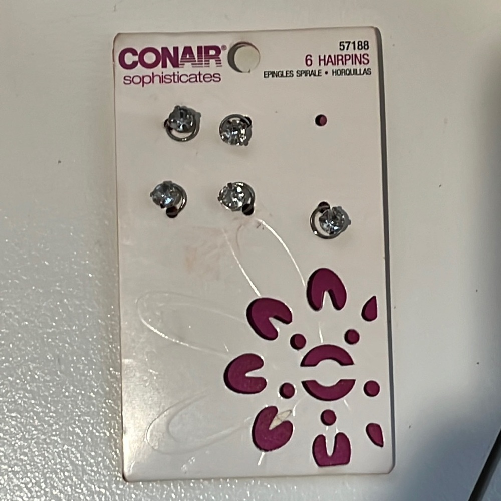 Conair CZ Epingles 5 pc hair accessories graduation Wedding Sweet 16 Bling